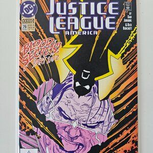 JUSTICE LEAGUE America #76 Jul 1993 DC Comics Blood Secrets! Part 1 of 2 VF/NM